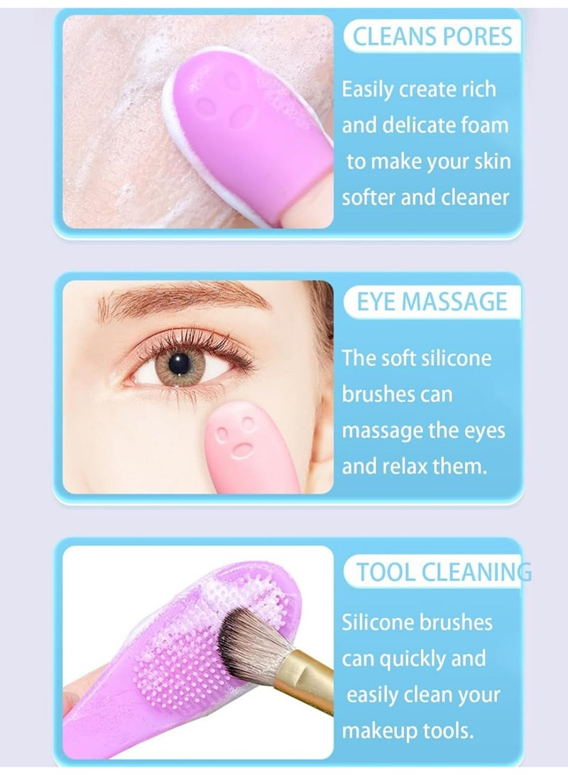 LLASIDO 5-Pack Soft Silicone Manual Facial Cleansing Brushes, Face Scrubber Cleanser Brush for Gently and Effectively Cleaning, Removing Blackheads and Massaging - Image 5