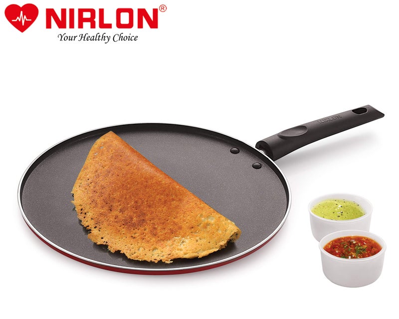 Nirlon Non Stick Dosa Tawa with Handle | Non Stick Dosa Pan, Chapati Tawa, Roti Tawa for Kitchen | Gas Stove Compatible tawa 29 cm(26mm Classic_Smart_Tawa12) - Image 5