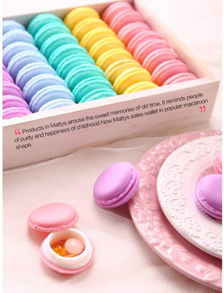 DIANZHU Macaron Case, Macaron Cute Pill Box, Colorful Jewelry Storage Box, Shape Storage Box Candy Cute Pill Organizer Case Container(8PCS) - Image 3