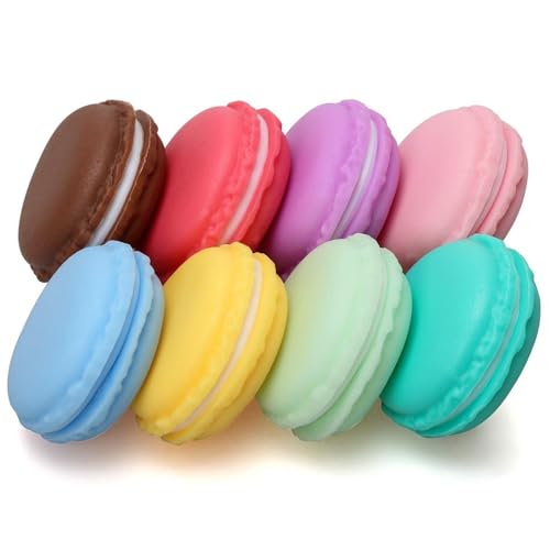 DIANZHU Macaron Case, Macaron Cute Pill Box, Colorful Jewelry Storage Box, Shape Storage Box Candy Cute Pill Organizer Case Container(8PCS) - Image 1