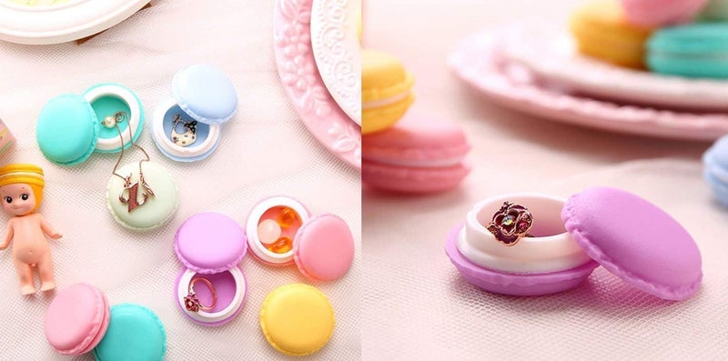 DIANZHU Macaron Case, Macaron Cute Pill Box, Colorful Jewelry Storage Box, Shape Storage Box Candy Cute Pill Organizer Case Container(8PCS) - Image 4