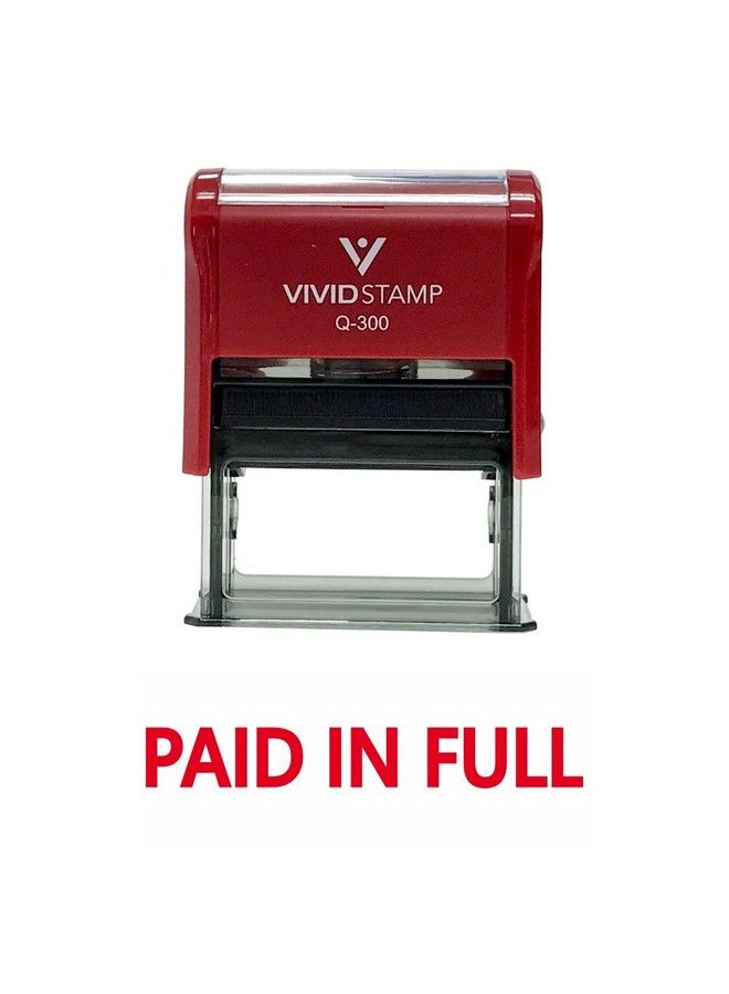 Vivid Stamp ختم مطاطي ذاتي الحبر أساسي مدفوع بالكامل (حبر أحمر) كبير - Image 3