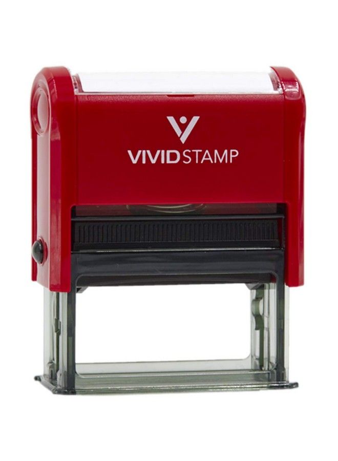 Vivid Stamp ختم مطاطي ذاتي الحبر أساسي مدفوع بالكامل (حبر أحمر) كبير - Image 1