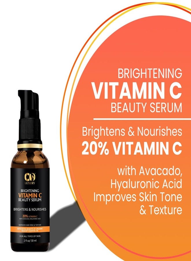 CO Luxury Vitamin C Face Serum with 20% Vitamin C, Avocado, Hyaluronic Acid & Rosehip Oil - 30 ml | Improves Skin Texture, Brightens & Nourishes | For All Skin Types - Image 5