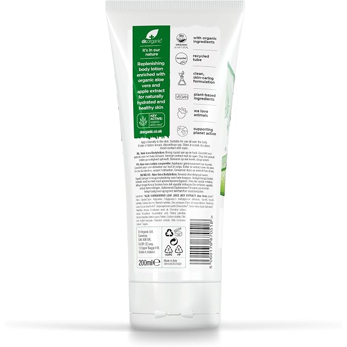 dr.organic DR ORGANIC Aloe Vera Bioactive Skin Moisturizer Lotion 200 ML, Pack Of 1 - Image 2