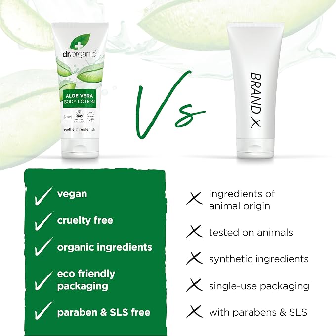 dr.organic DR ORGANIC Aloe Vera Bioactive Skin Moisturizer Lotion 200 ML, Pack Of 1 - Image 3