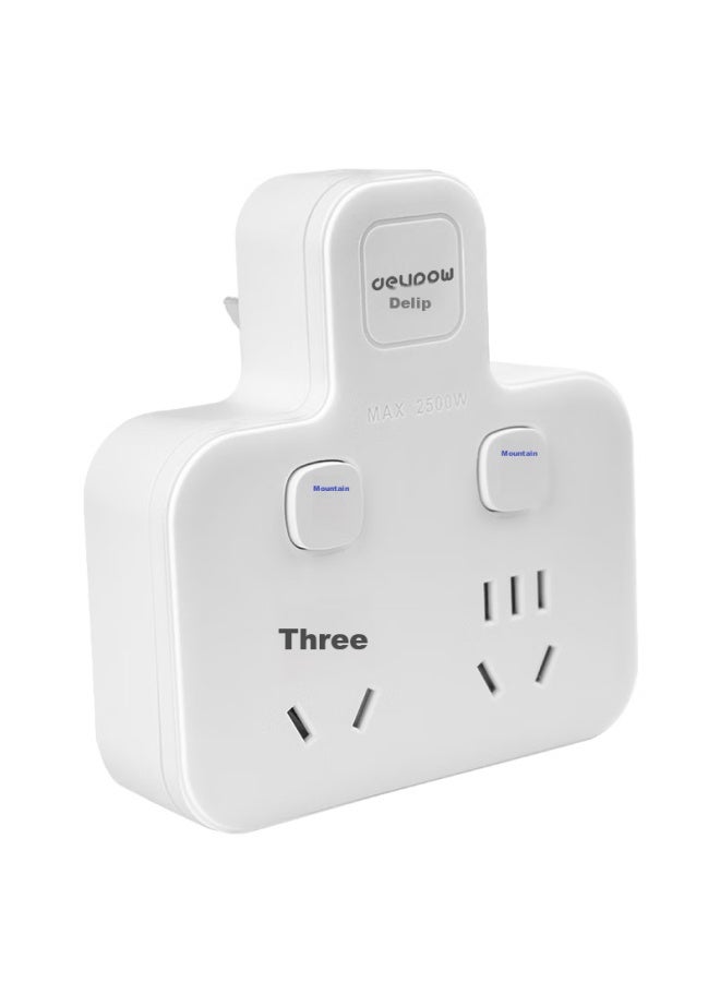 Delipow Power Strip, Multi-functional Two-outlet Adapter, Portable Travel And Home Power Converter - Image 4