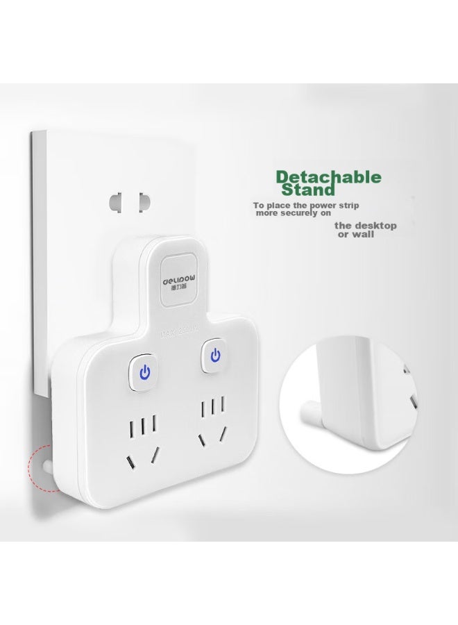 Delipow Power Strip, Multi-functional Two-outlet Adapter, Portable Travel And Home Power Converter - Image 2