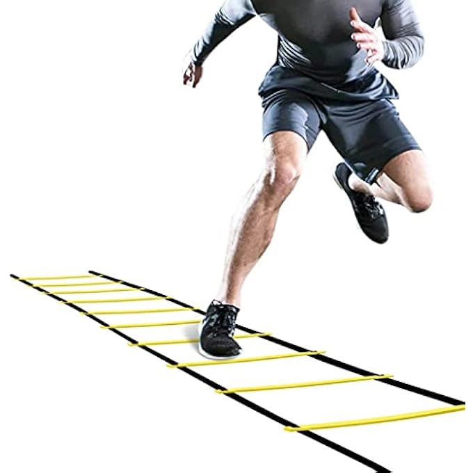 rayihni Agility Ladder, Footwork Speed Training Drill Ladder, Agility Training Speed 8 Rung 13Ft For Soccer, Football, Sports Training, Speed Agility Flexibility Ladder With Carrying Bag - Image 1