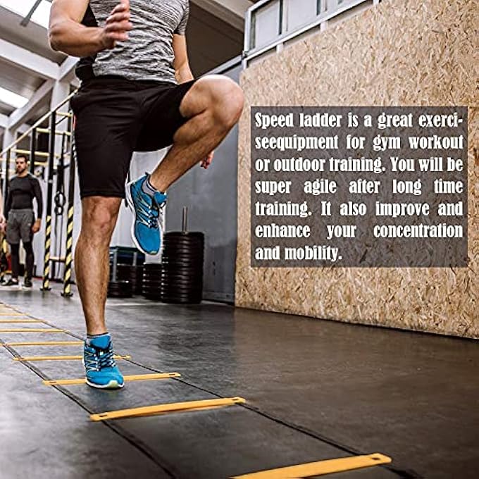 rayihni Agility Ladder, Footwork Speed Training Drill Ladder, Agility Training Speed 8 Rung 13Ft For Soccer, Football, Sports Training, Speed Agility Flexibility Ladder With Carrying Bag - Image 5