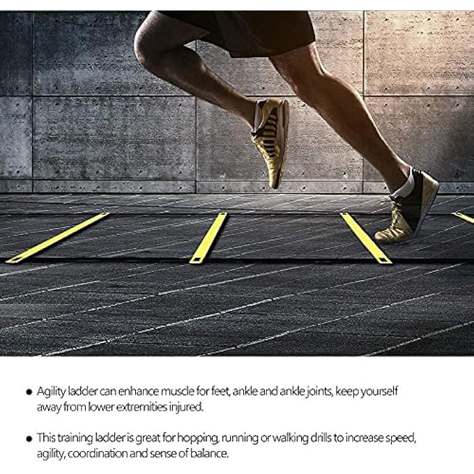 rayihni Agility Ladder, Footwork Speed Training Drill Ladder, Agility Training Speed 8 Rung 13Ft For Soccer, Football, Sports Training, Speed Agility Flexibility Ladder With Carrying Bag - Image 4