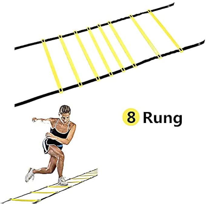 rayihni Agility Ladder, Footwork Speed Training Drill Ladder, Agility Training Speed 8 Rung 13Ft For Soccer, Football, Sports Training, Speed Agility Flexibility Ladder With Carrying Bag - Image 3