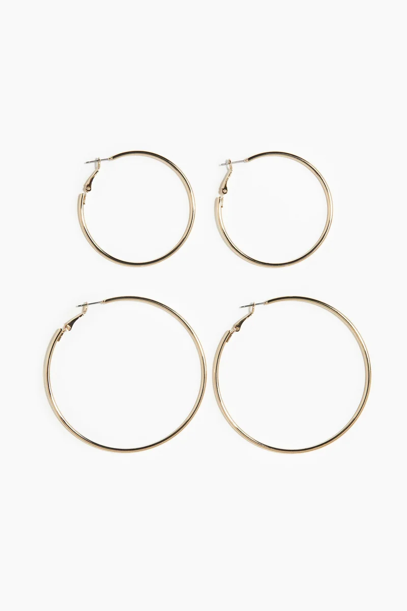 H&M 2 pairs hoop earrings