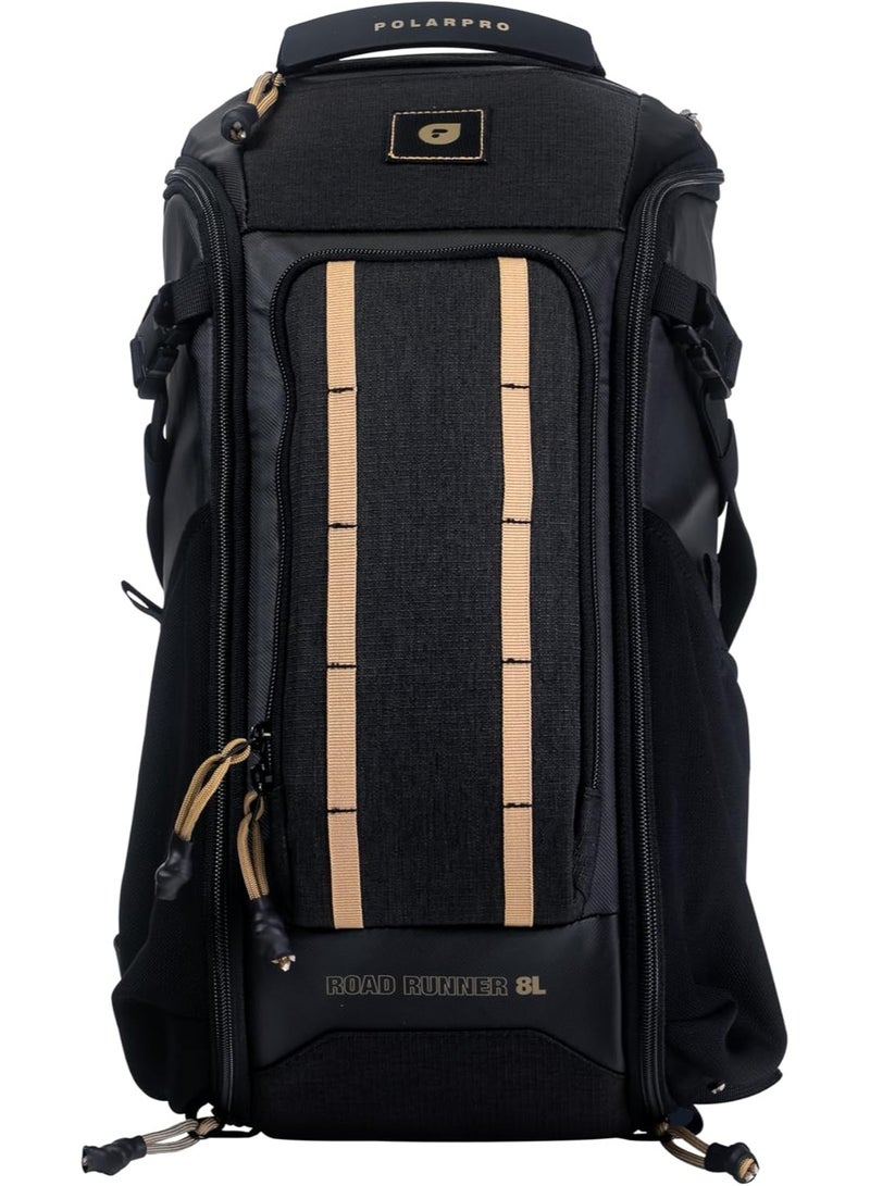 PolarPro RoadRunner 8L Camera Backpack – Ultralight 878g, Compact Dual-Side Quick Access, Fits Camera Body, 3 Lenses & Tripod, Weatherproof With Built-In Rain Cover, For Photographers & Videographers - Image 1