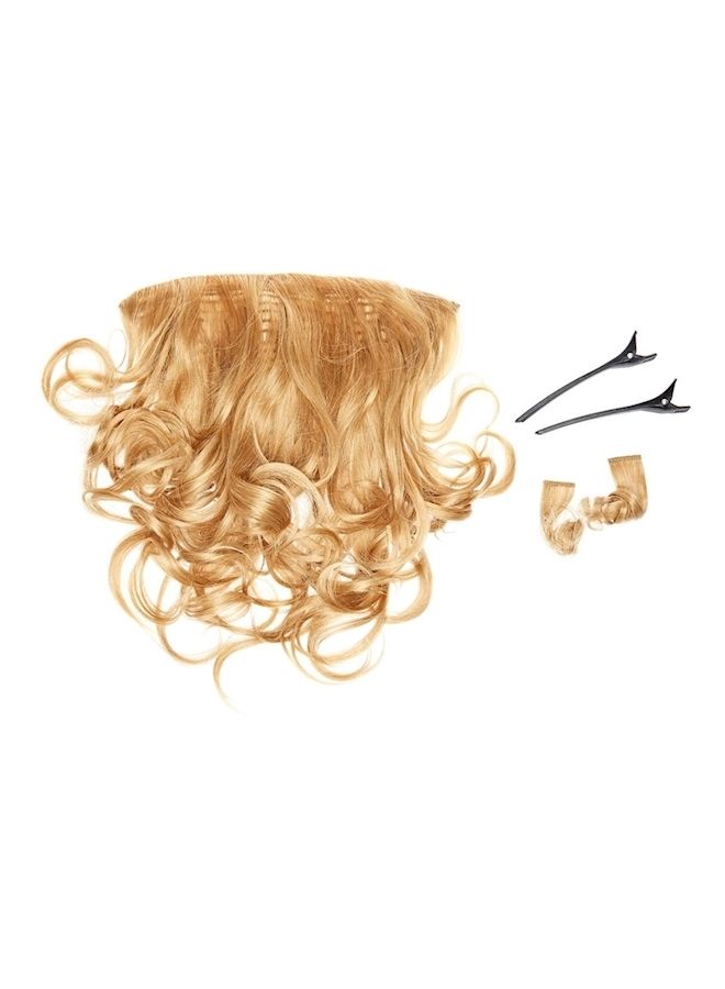 NIBEMINENT Medium Wavy Natural Hair Extension Golden Blonde 17inch - Image 1