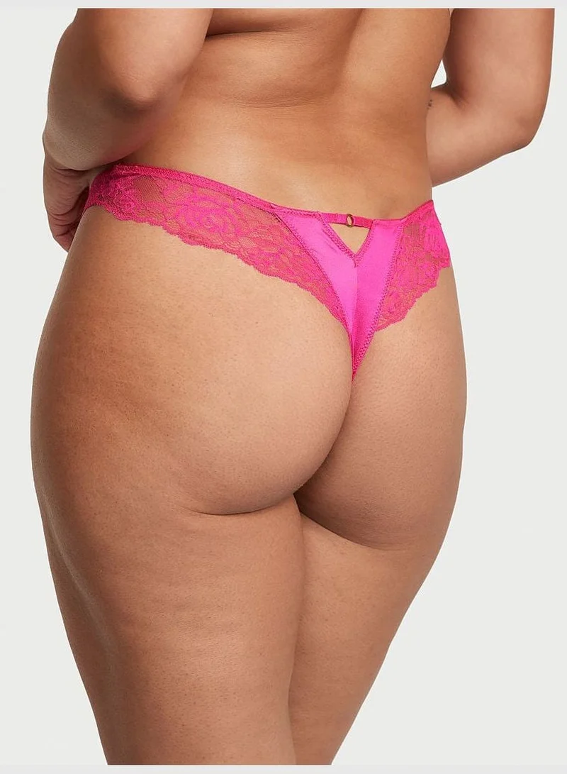 Victoria's Secret Lace-Trim High-Leg Thong Panty
