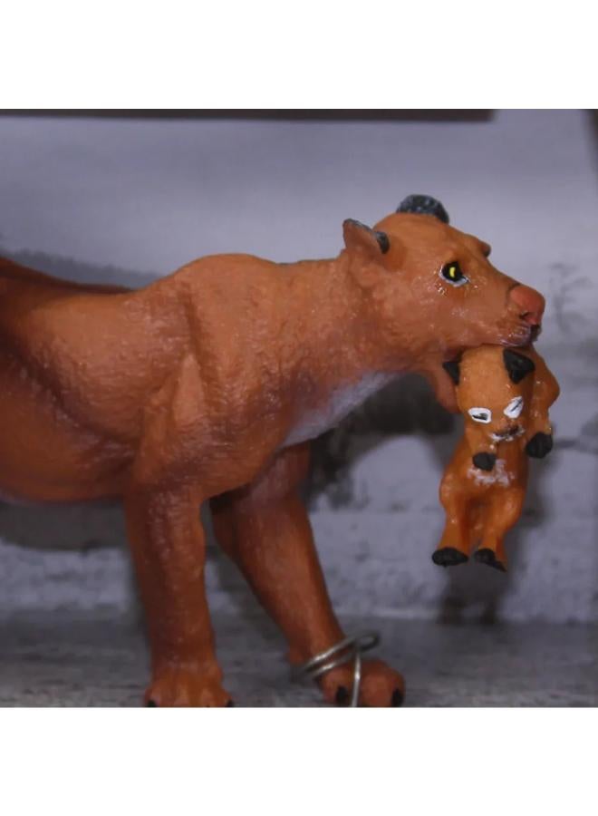 Animals Model Series – Lioness with Cub Animal Figurine Set - Image 3