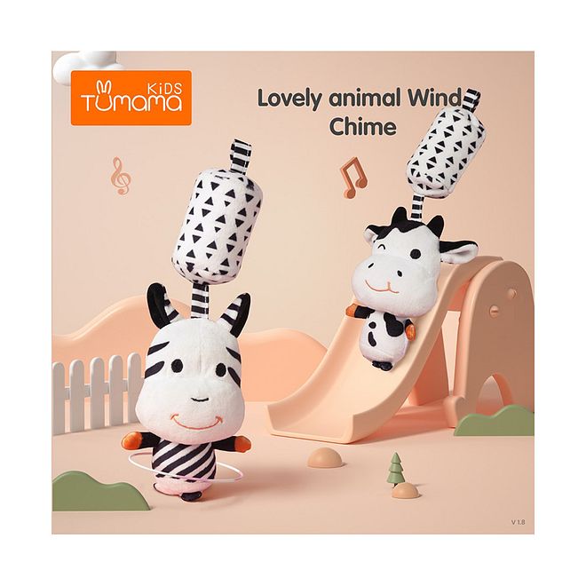 Tumama Baby Rattle Set - High Contrast Developmental Toy for Newborns, 0-12 Months, 4 Piece Set - Image 2