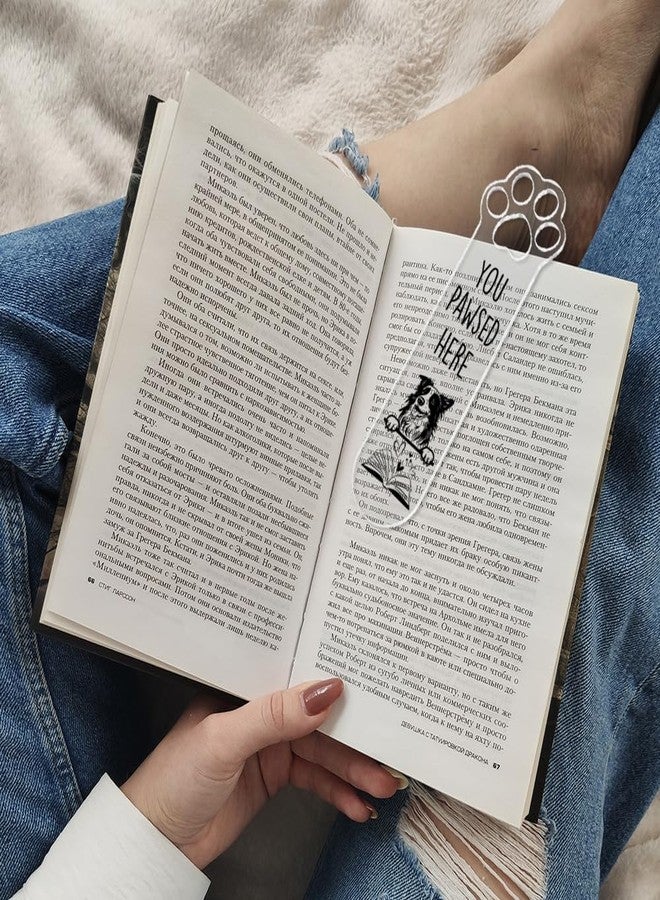 FOKCBOCM Collie Dog Bookmark for Collie Dog Lover Book Lovers Bookworm Bookish Nerd Librarian Teachers Students, Book Club Gifts for Reader Pet Owner Lover, Inspirational Reader Gifts-DYY04 - Image 3