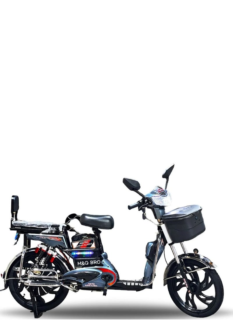 Star Kids High performance 22 inch electric bike with information display, turn signals, and side lights for increased safety and comfort on rough roads. 