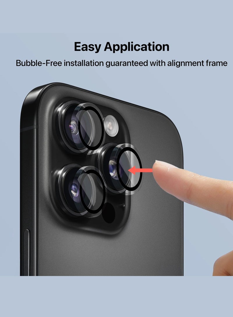 CHAPPELINE Apple iPhone 16 Pro Max 5G 2024 Chappeline LC01 Camera Protector, HD Phone Lens Protector (MLGITR) - Clear - Image 4