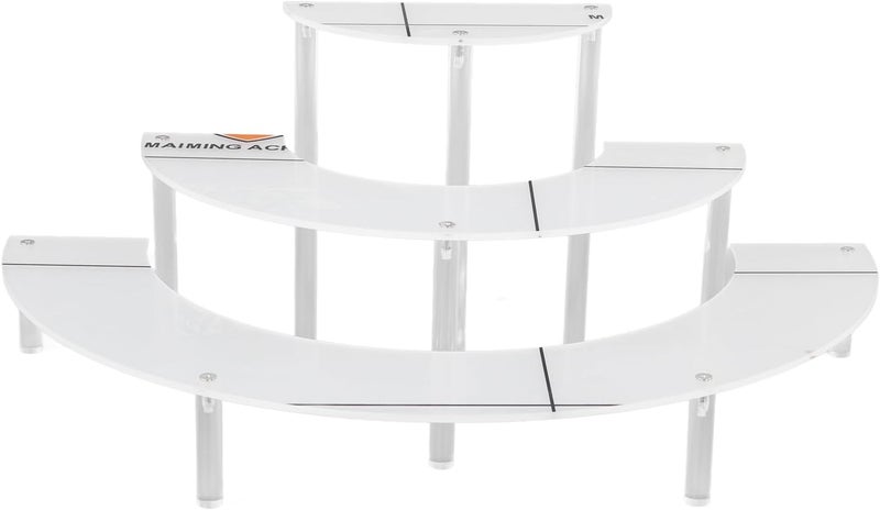 Acrylic 3-Tier Round Display Stand Detachable Clear Riser for Home Salon Store - Image 1