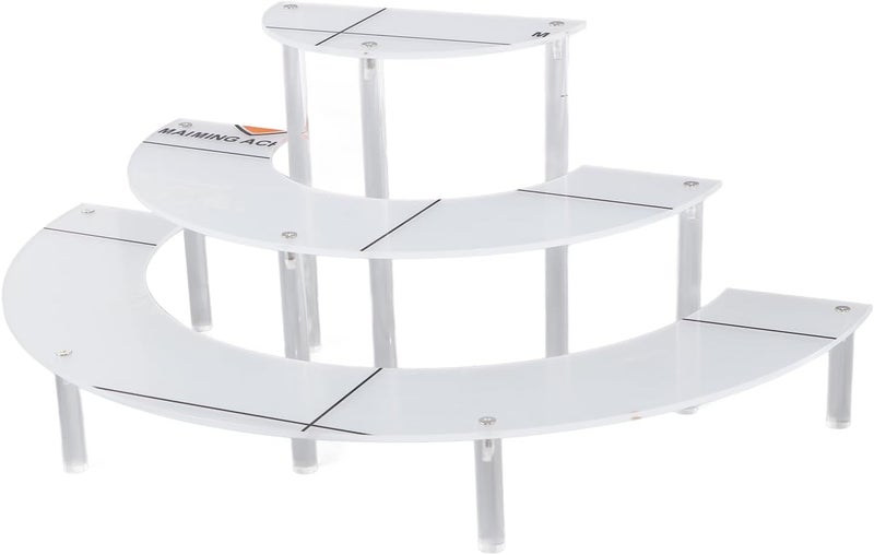 Acrylic 3-Tier Round Display Stand Detachable Clear Riser for Home Salon Store - Image 4