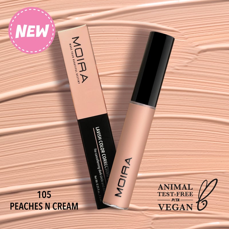 moira Lavish Color Correcting Concealer (105, PEACHES N CREAM) - Image 2