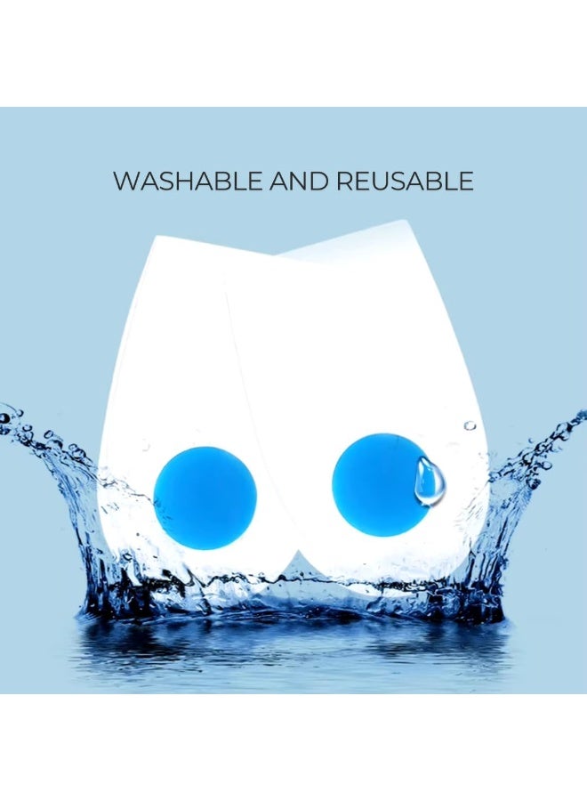 وسادات السيليكون لعلاج نتوءات الكعب، وسادات 7 مم مع غمد قابل للإزالة لتخفيف آلام الكعب، دعم التهاب السُّفق الناعم، امتصاص الصدمات، كؤوس كعب طبية لتخفيف الضغط 1 زوج (كبير) - Image 4