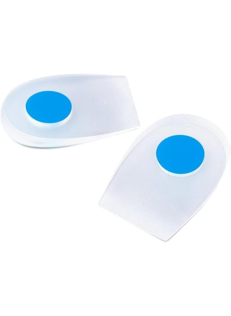 وسادات السيليكون لعلاج نتوءات الكعب، وسادات 7 مم مع غمد قابل للإزالة لتخفيف آلام الكعب، دعم التهاب السُّفق الناعم، امتصاص الصدمات، كؤوس كعب طبية لتخفيف الضغط 1 زوج (كبير) - Image 1