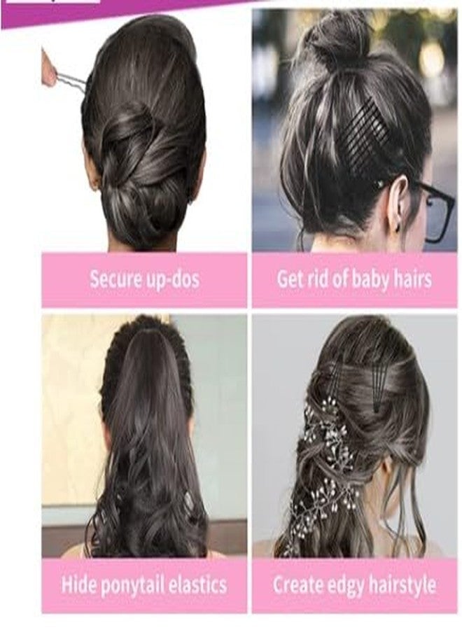 PALMATE Bob Hair Pins for Women & Girls (Pack of 100) 6cm Long | Stylish Bob Hairpins for Hairstyling | Hair Styling Accessories Clips (Black) - Image 3