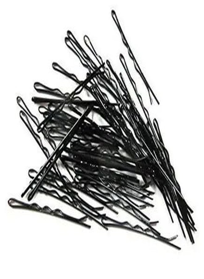 PALMATE Bob Hair Pins for Women & Girls (Pack of 100) 6cm Long | Stylish Bob Hairpins for Hairstyling | Hair Styling Accessories Clips (Black) - Image 1