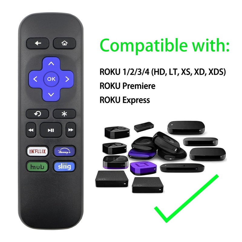 WSHAITE New Replacement Remote Control Compatible with Roku Express, for Roku Premiere, for Roku Box, for Roku Player, for Roku 1 2 3 4 (NOT for Stick and TV or Game) - Image 2