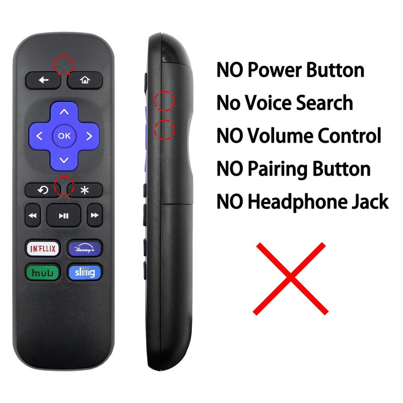 WSHAITE New Replacement Remote Control Compatible with Roku Express, for Roku Premiere, for Roku Box, for Roku Player, for Roku 1 2 3 4 (NOT for Stick and TV or Game) - Image 4