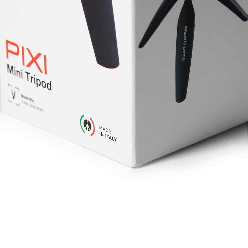 Manfrotto MTPIXIMII-B, PIXI Mini Tripod with Handgrip for Compact System Cameras, for DSLR, Mirrorless, Video, Made in Italy, Technopolymer and Aluminum, Black - Image 3
