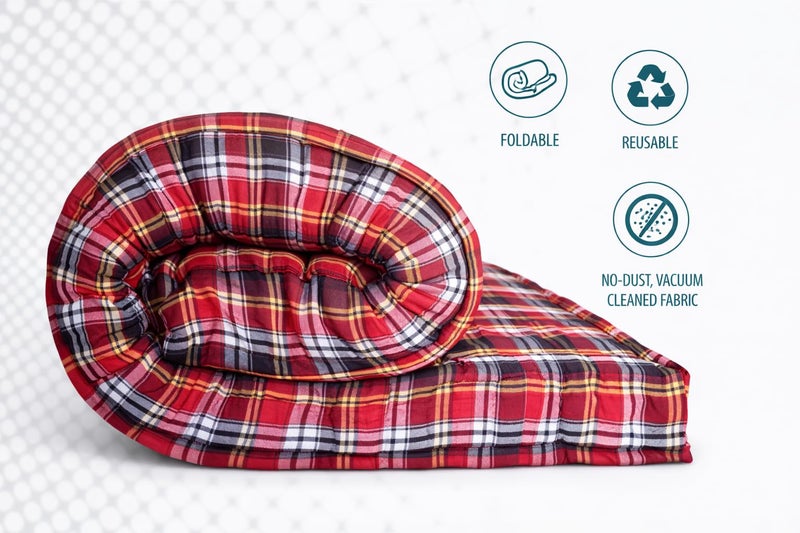IMSMARTMART Heavy Border Plus 5 inch Single Cotton MattressSoft Cotton Multicolor Mattress Gadda Single Bed Ideal Travel, Home, Dabha, Hotel, Marriage Hall (L x W: 72 inch x 36 inch) - Image 3