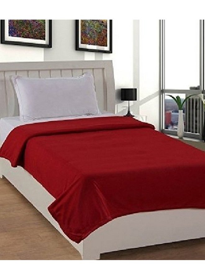 Goyal's Plain Fleece Single Bed All Season Blanket/Comforter/Dohar 250 Thread Count - 55x88 Inch, Blue, Brown, Maroon, Rust, Olive (Pack of 5) - Image 4