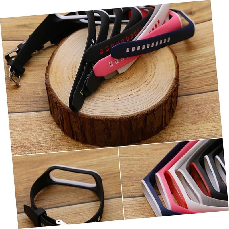 Light Grey Minimalist Watch Band Durable Two Tone Wrist Strap 2x25cm - Image 5