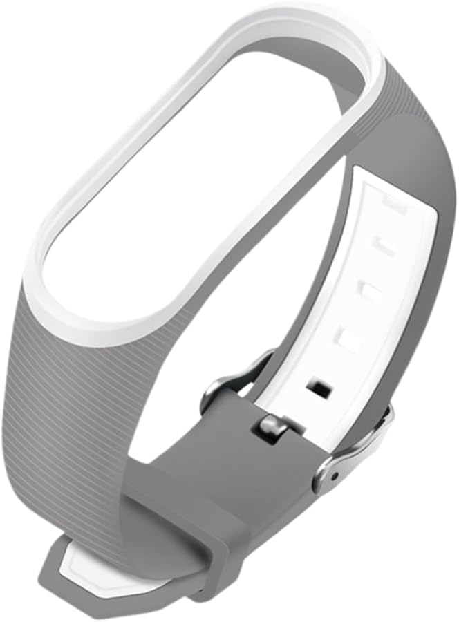 Light Grey Minimalist Watch Band Durable Two Tone Wrist Strap 2x25cm - Image 1