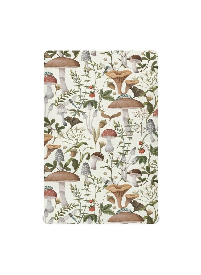 Kigai Mushrooms and Berries Crib Sheets for Boys Girls Soft Breathable Mini Crib Sheets for Baby 52" x 28" - Image 1