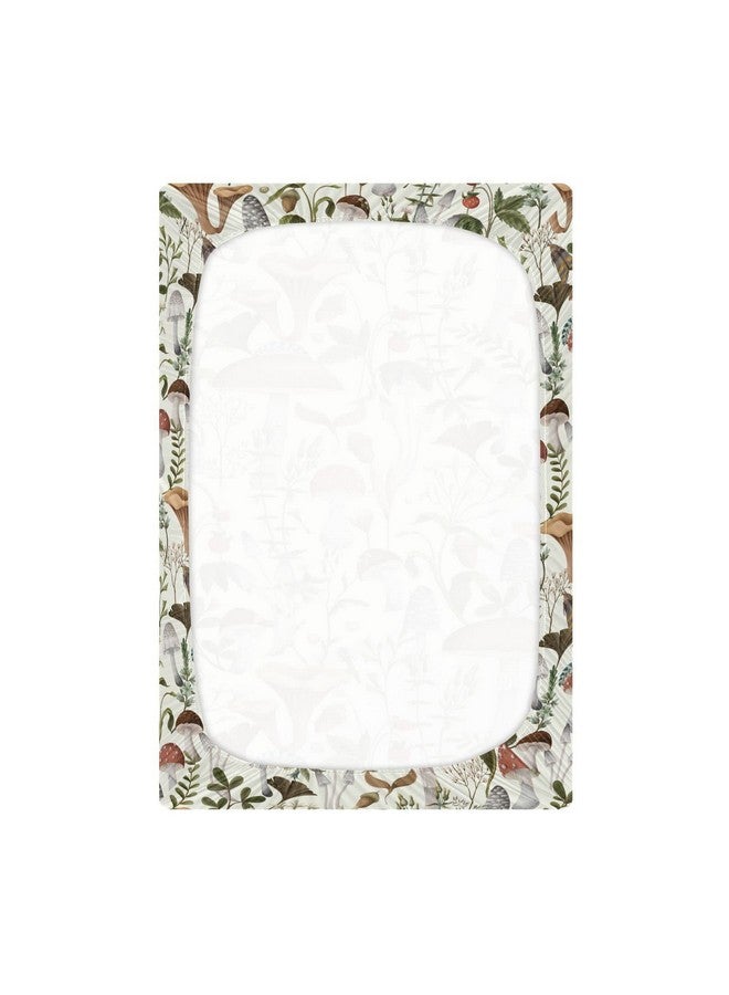 Kigai Mushrooms and Berries Crib Sheets for Boys Girls Soft Breathable Mini Crib Sheets for Baby 52" x 28" - Image 3