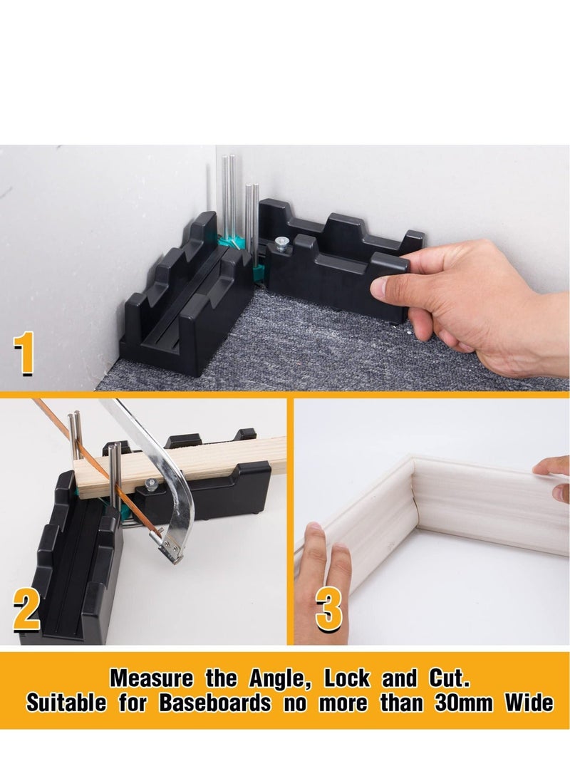 Generic - 2 in 1 Mitre Measuring Cutting Tool Measuring and Sawing Mitre Angles Cutting Tool Precise Miter Saw Protractor 85 180° Bevels Cutting Tool Miter Gauge Woodworking Tool - Image 1