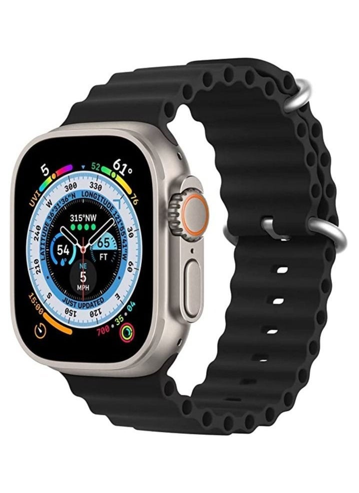 Generic - Sport New Silicone Band Compatible with Apple Watch Ultra Ocean 42/44/45/49mm Strap for iWatch Series Ultra 8 7 6 5 SE - Image 1