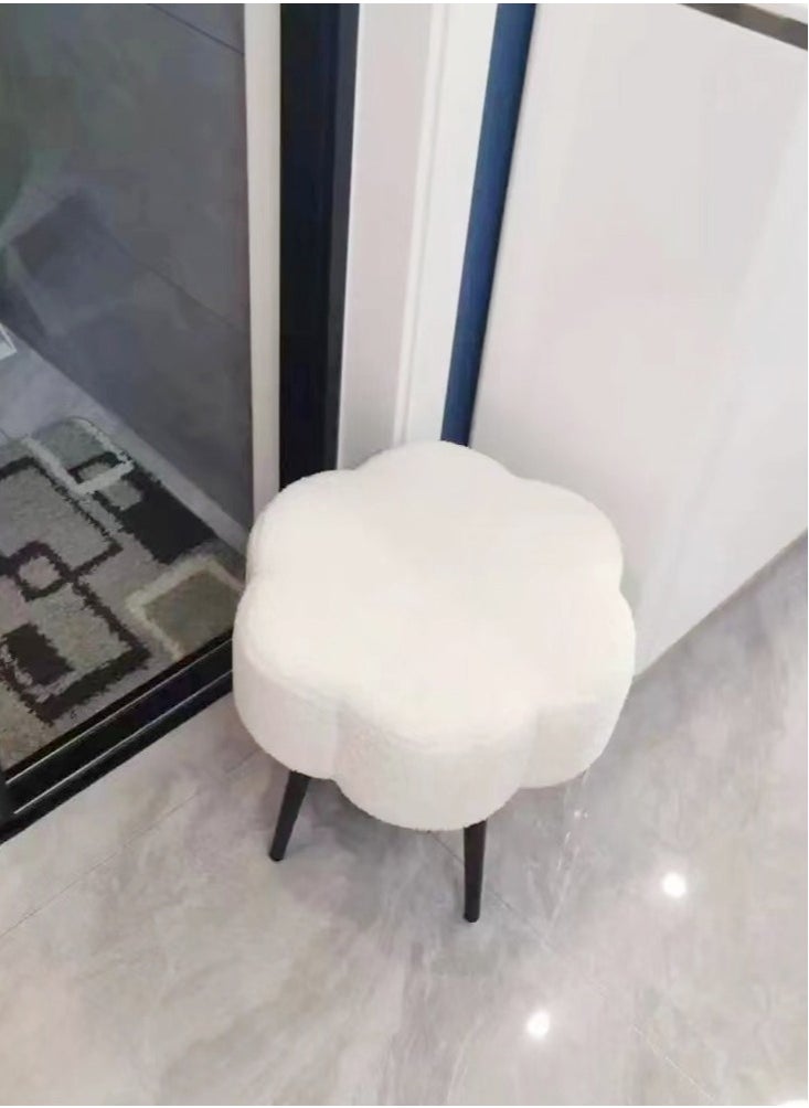 fashionhome 1-Piece Cloud Shape Seat Elegant Design Dresser Stool Vanity Stool Chair Sitting Bench 45x45 cm  - Image 3