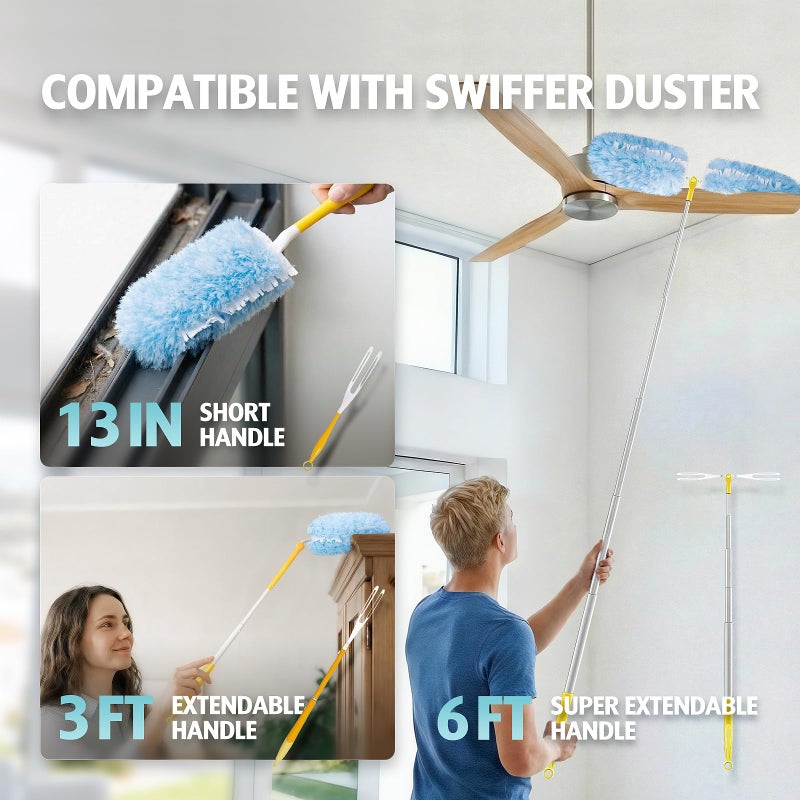 AIR U+ 60 Count 360 Dusters Refills Compatible with Swiffer Duster with 2 Upgrade Hands - Image 2