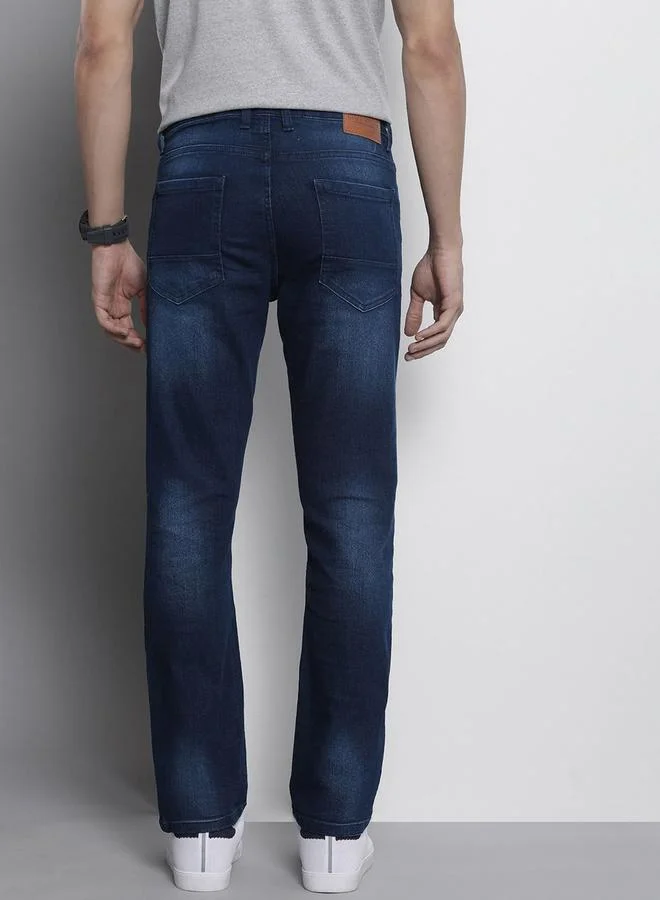 The Indian Garage Co  Men Straight Fit Faded Jeans for Men | Best Price UAE