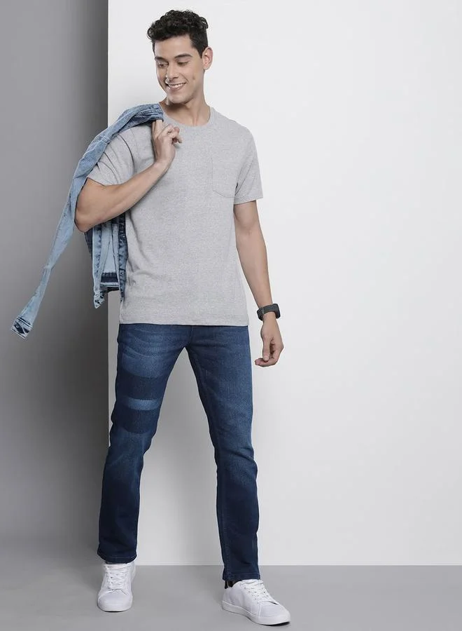 The Indian Garage Co  Men Straight Fit Faded Jeans for Men | Best Price UAE