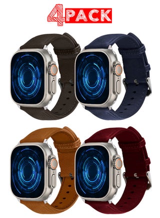4 Pack For Apple Watch Band 49mm/45mm/44mm Leather Band Buckle Strap Wristband Compatible with Apple watch series Ultra2/Ultra/8/7/SE/5/4/3/2/1 - pzsku/Z6CC454AFF38F2C9A2169Z/45/_/1715865373/acb4a44e-9391-4be5-bee6-af7012c33273