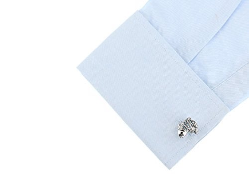 MRCUFF Fish Color Scale Pair Cufflinks in a Presentation Gift Box & Polishing Cloth - Image 3
