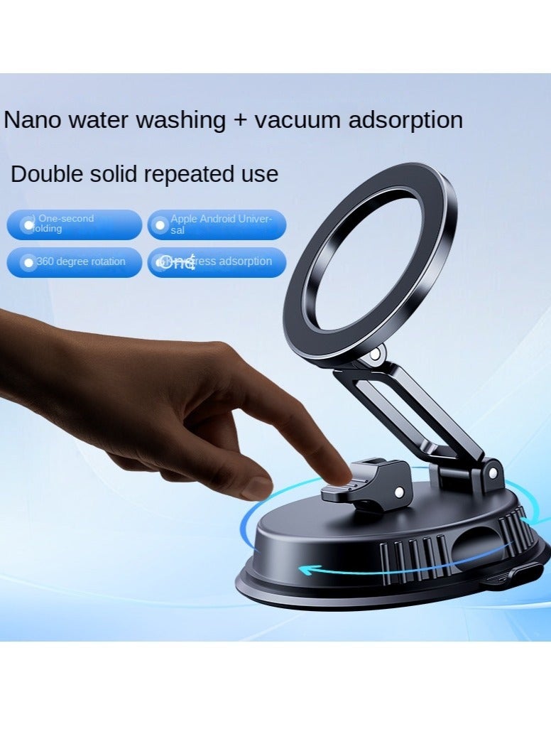 general New Car Magnetic Phone Holder Vacuum Suction Cup Car Navigation Swivel Folding High-end Stand - Image 2